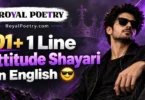 1 line attitude shayari in english