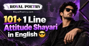 1 line attitude shayari in english