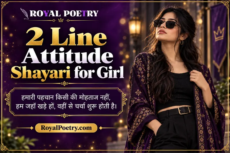 2 line attitude shayari for girl