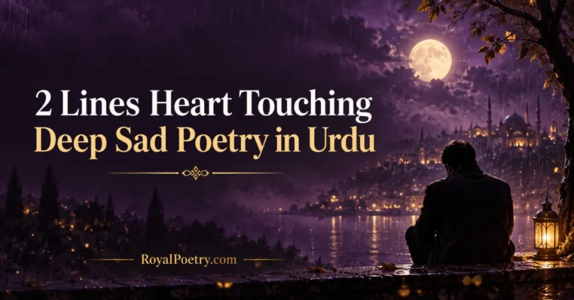 2 lines heart touching deep sad poetry in urdu