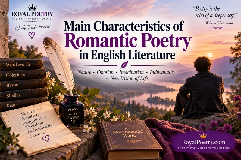 main characteristics of romantic poetry in english literature
