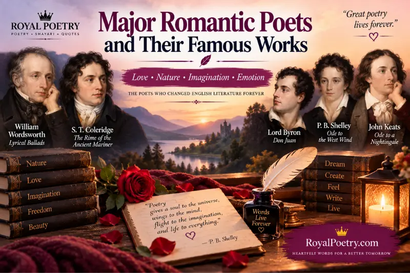 major romantic poets and their famous works